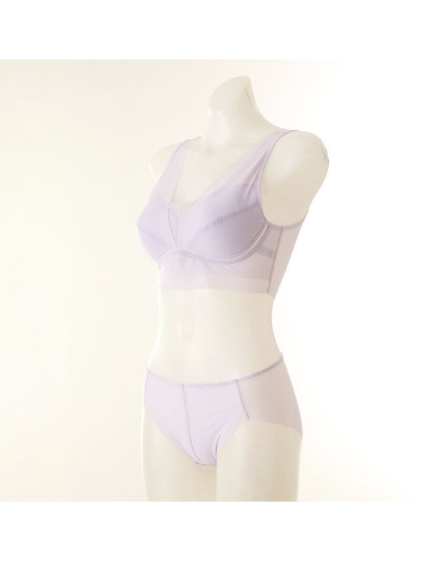 와코루 [갤러리아] 하늘하늘 경량 브라렛&햄팬티4P세트(WLGX102R/WLGX102T GV/SK ) 착용컷