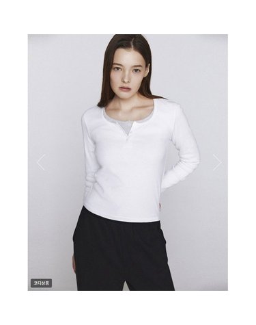 [갤러리아] [여]NEW 립 헨리넥 긴팔 티셔츠(05326505)