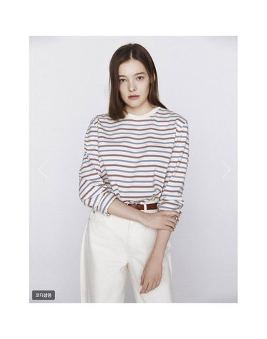 [갤러리아] [여] 멀티 스트라이프 티셔츠(05326506)