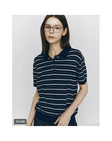 [갤러리아] [25SS] 여자 클래식 반팔 폴로넥 니트 스웨터 12GG(05355531)
