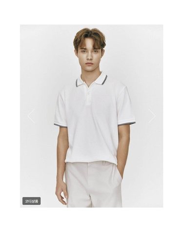 [갤러리아] NEW 남자 티핑 폴로 반팔 티셔츠, 카라티셔츠 (01015510)