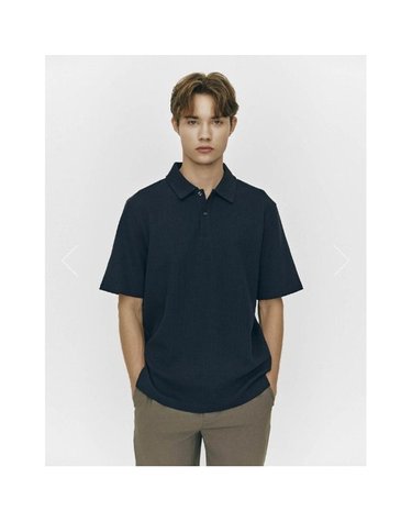 [갤러리아] [25SS]NEW 남자 와플 폴로 카라반팔 티셔츠, 카라티셔츠 (01015505)