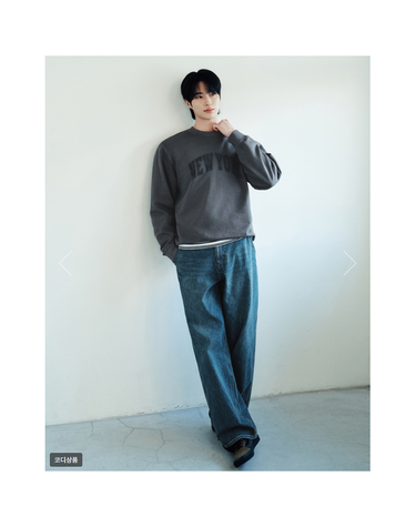 [갤러리아] [변우석] 배럴 커브드 데님 팬츠(01116542)