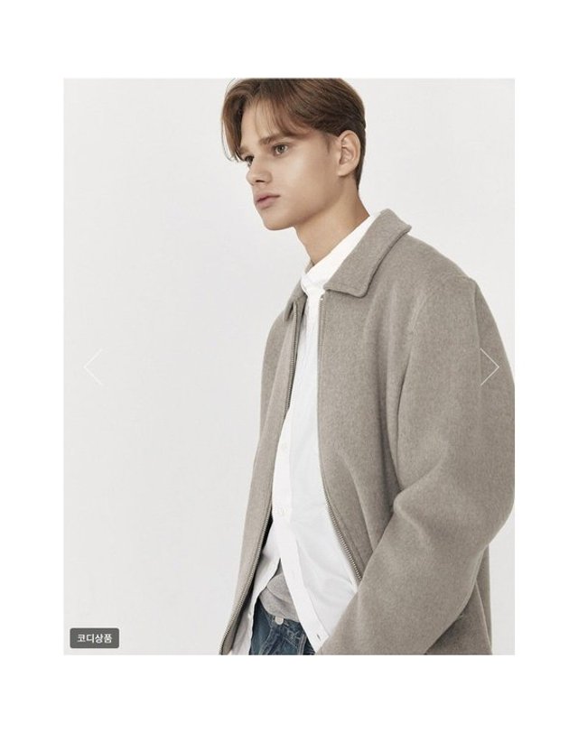 지오다노 [갤러리아] [변우석] 남자 울 풀집업 자켓(01075918) 착용컷