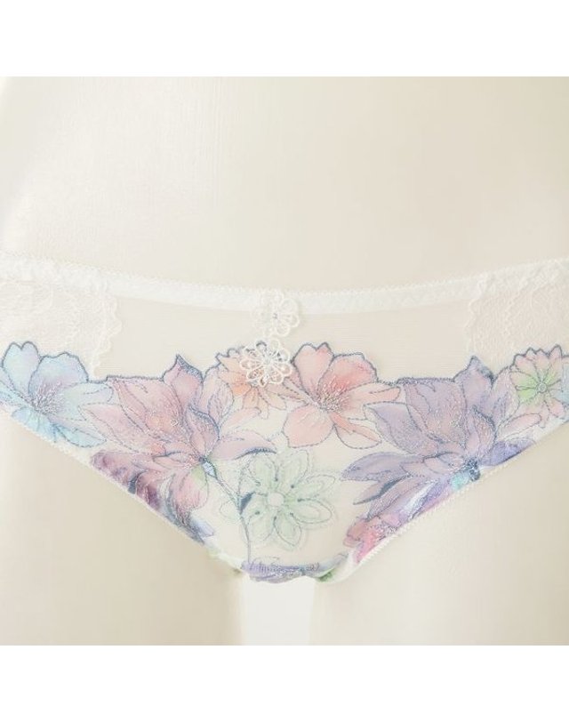 비너스 [갤러리아] [여]섬세하고 화사한 수채화 프린트가 돋보이는 망사팬티 (OPT7866S) 착용컷