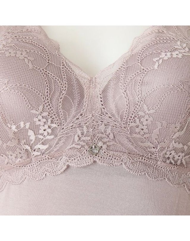 비너스 [갤러리아] [여]우아한 실루엣의 섬세한 자카드레이스 몰드 컵란쥬 런닝 (VLGC425R) 착용컷