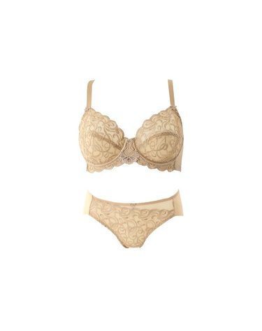 [갤러리아] 오르화 엔젤망 스킨 풀컵 홑겹 브라D컵+헴팬티 세트 OBR7861D+OPT7861H