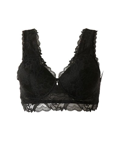 비너스 [갤러리아] 가볍고 편안한 블랙 릴리 플라워 소프트 몰드 브라탑 VLGC656