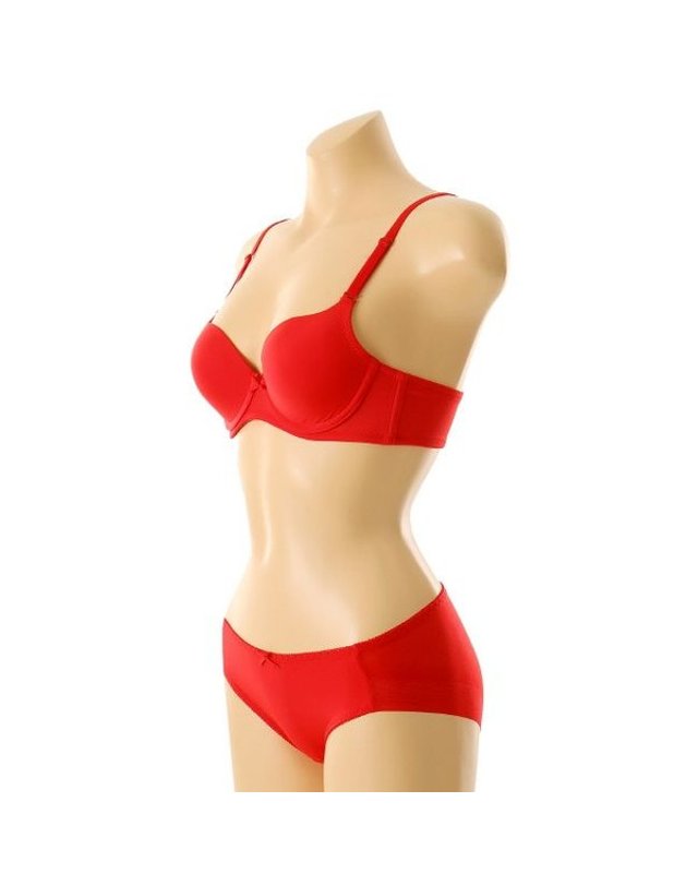 비너스 [갤러리아] [여]깔끔한 심플 기본 몰드브라햄팬티세트 D컵 (VBRQ451D VPTQ451H) 착용컷