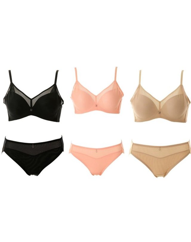 [갤러리아] 25SS 서브광고 베이직 컨실드 브라AB컵+팬티세트 3종세트 VBR0996AB+VPTA