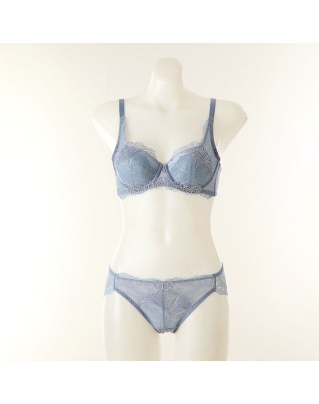 비너스 [갤러리아] 오르화 그레이 스무드 컴포트 엣지 브라E컵+망사팬티 세트 OBR5945E+OPTS 착용컷