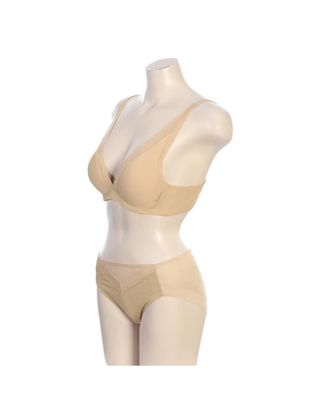 바바라 [갤러리아] [바바라]노와이어 볼륨 브라 헴팬티 세트(ABR4445 ABP4445H SK) 착용컷