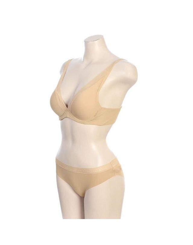 바바라 [갤러리아] [바바라]노와이어 볼륨 브라 무봉제 팬티 세트(ABR4445 ABP4445S SK) 착용컷