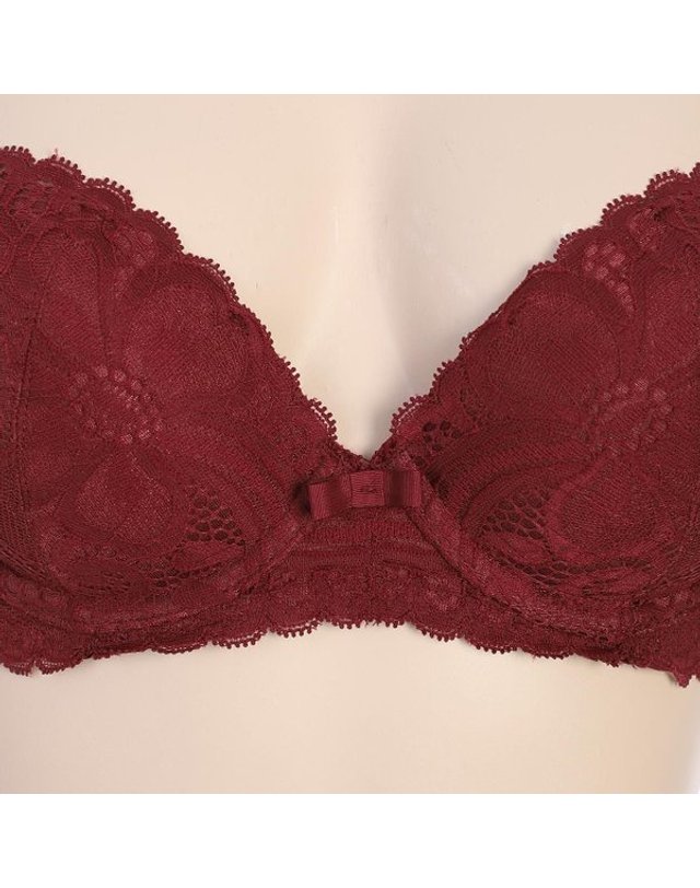 바바라 [갤러리아] [바바라]JAJU 플라워 레이스 여성 몰드브라 ABR4459 착용컷