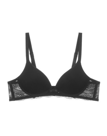[갤러리아] [바바라]심플한 몰드 노와이어 브래지어(ABR5029)BK