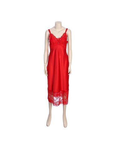 [갤러리아] [바바라]블랙라벨 논스판 사틴 슬립원피스AGW4805L RED