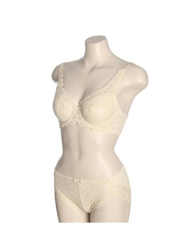 바바라 [갤러리아] [바바라]소프트 플라워 풀컵 브라 면혼방 레이스 팬티 세트(ABR4240 ABP4240 착용컷