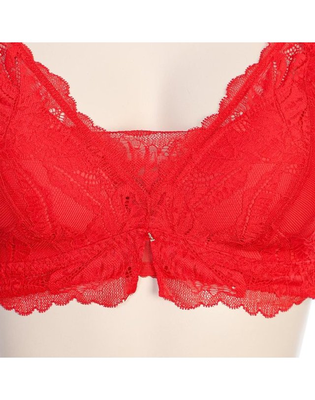 바바라 [갤러리아] [바바라]보테니컬 레이스 브라렛(ABR4805 RED) 착용컷