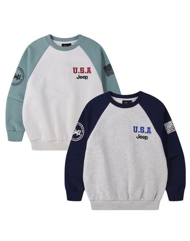 [갤러리아] [지프키즈] USA 배색 나글란 맨투맨 KR1TSU822