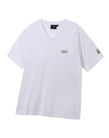 [갤러리아] 지프(Jeep) 남여공용 브이넥 지구본 슬럽 반팔티셔츠 R2403