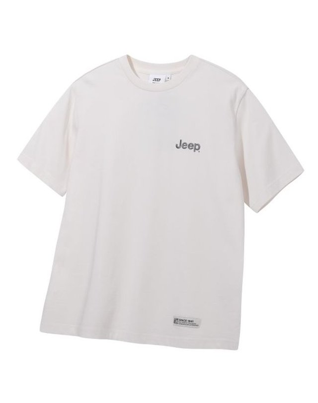 지프 [갤러리아] 지프(Jeep) 남여공용 직자수 쿨링 반팔티셔츠 JR2TSU095 착용컷