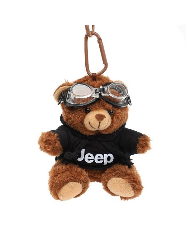 지프 [갤러리아] 지프(Jeep) 후드 곰인형 키링 JR0GXU003 착용컷