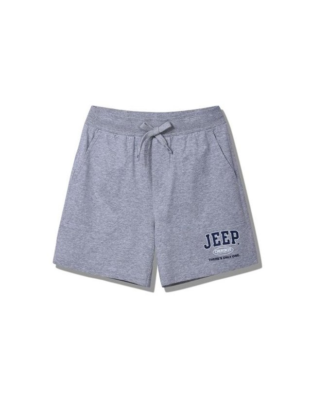 지프 [갤러리아] 지프(Jeep) 남여공용 체로키 트레이닝 반바지 JP2TSU961 착용컷