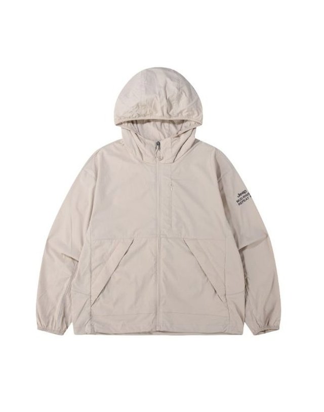 지프 [갤러리아] 지프(Jeep) 남여공용 접밴드 바람막이 점퍼 R2291 착용컷
