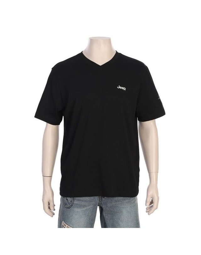 지프 [갤러리아] 지프(Jeep) 남여공용 나침반 브이넥 반팔티셔츠 R2402 착용컷