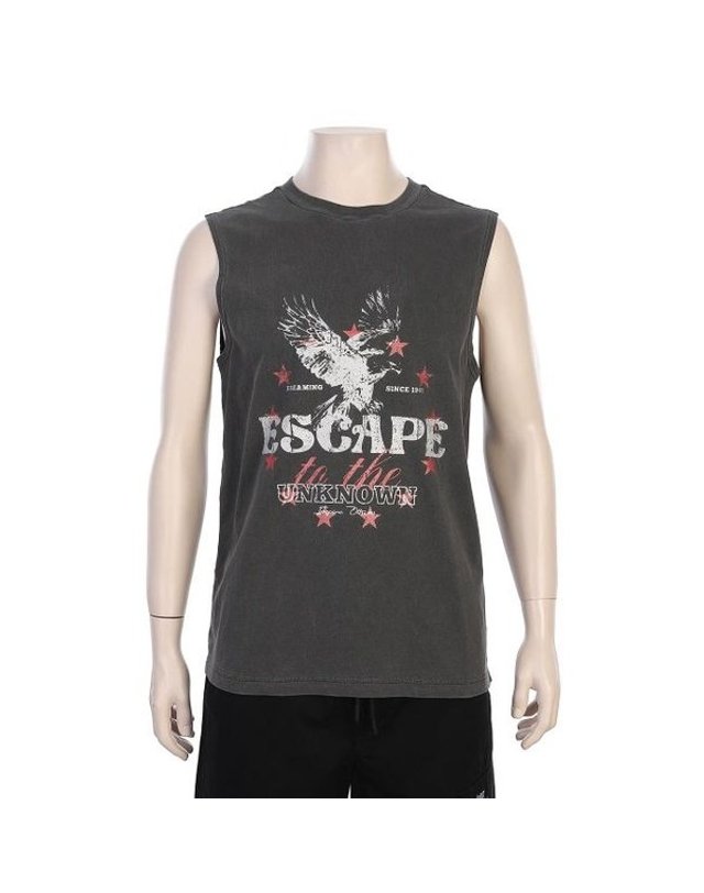 지프 [갤러리아] 지프(Jeep) 남여공용 가먼트다잉 독수리 나시티셔츠 R2601TS 착용컷