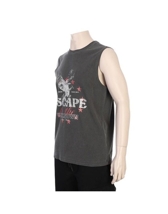 지프 [갤러리아] 지프(Jeep) 남여공용 가먼트다잉 독수리 나시티셔츠 R2601TS 착용컷