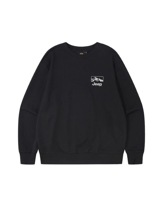 지프 [갤러리아] 지프(Jeep) 남여공용 마운틴 JEEP 맨투맨 티셔츠 R3892 착용컷
