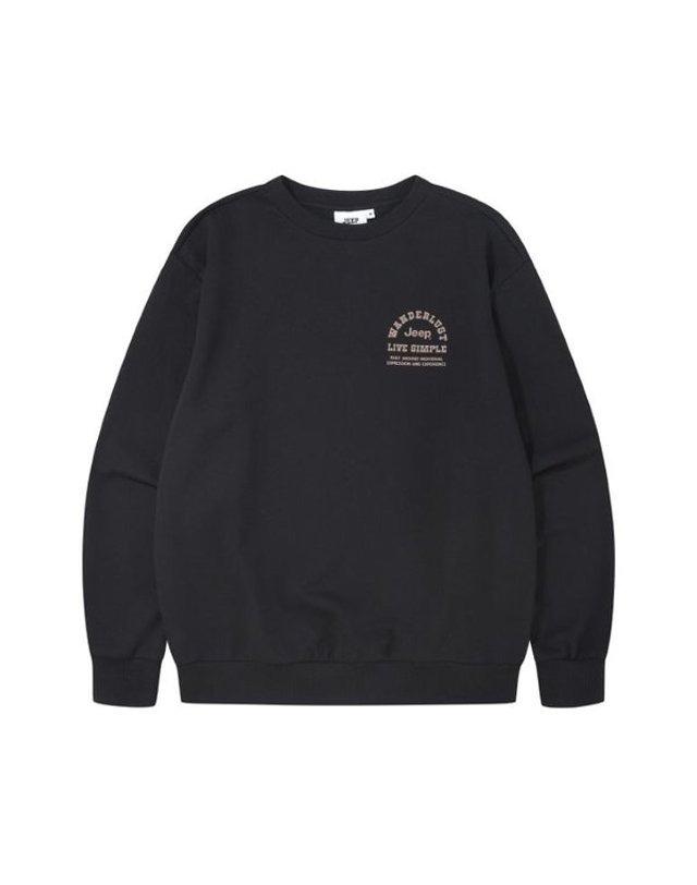 지프 [갤러리아] 지프(Jeep) 남여공용 등판곰 프린트 맨투맨티셔츠 R3894 착용컷