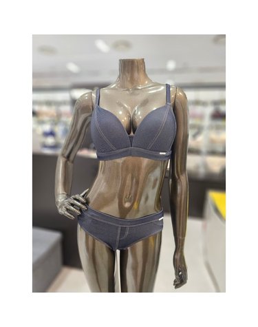 [갤러리아] 데님 노와이어 브라,팬티세트(70A~85D)WBWBR5M78T,WBWPT5M78T
