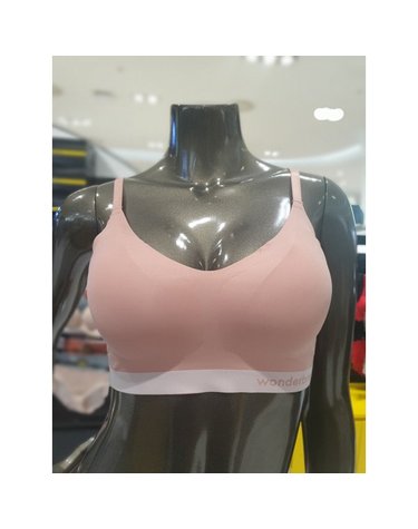 [갤러리아] 피치 심리스 노와이어 무봉제 프리컷 V넥 끈타입브라탑 WBWBR2K05T