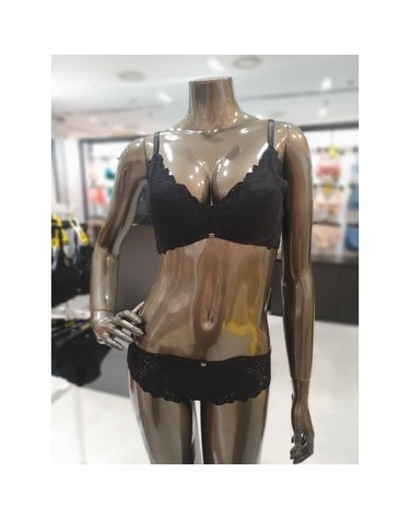[갤러리아] 블랙 퍼팩트 소프트 노와이어 브라,햄팬티SET(A~C컵) WBWBR3I14T,WBWPS3