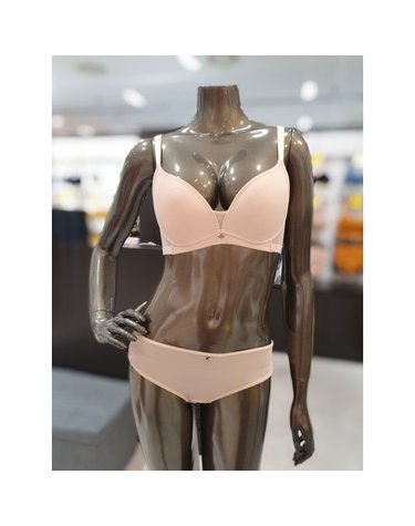 [갤러리아] 크림베이지 풀커버리지 노와이어 브라팬티세트(70A,70B,A~D컵)3M10T