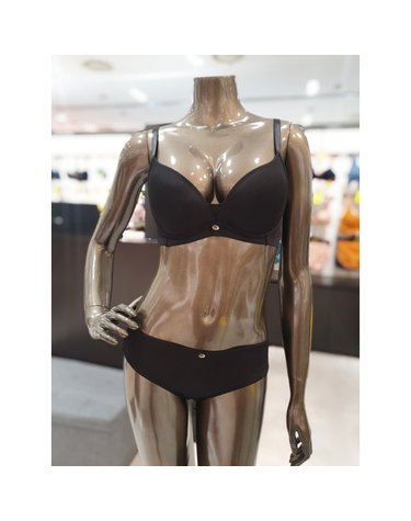 [갤러리아] 블랙 풀커버리지 노와이어 브라팬티세트(70A,70B,A~D컵)3M12T