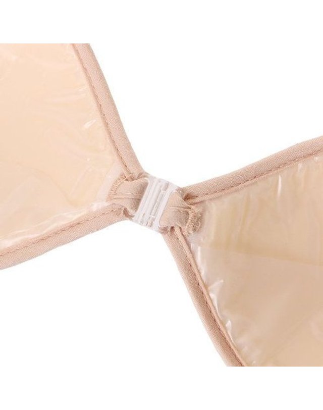 원더브라 [갤러리아] PEARLY SHELL 접착식 웨딩 누드브라 PSWBR7A33T 착용컷