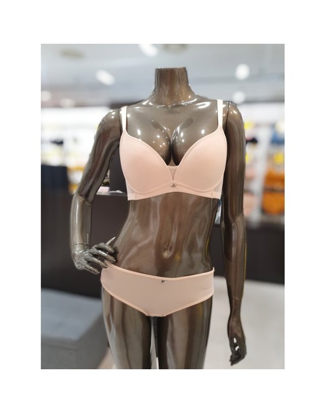 원더브라 [갤러리아] 3종택1 풀커버리지 노와이어 브라팬티세트(70A,70B,A~D컵)3M10T~3M12T 착용컷