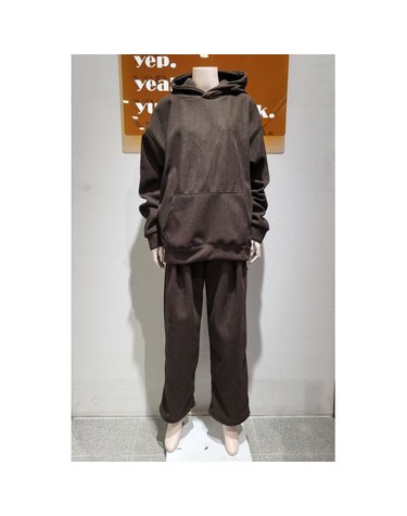 [갤러리아] [바인드]UNISEX 양털)골덴후드셋업 기모후드티세트(DNFW2-MTT011)