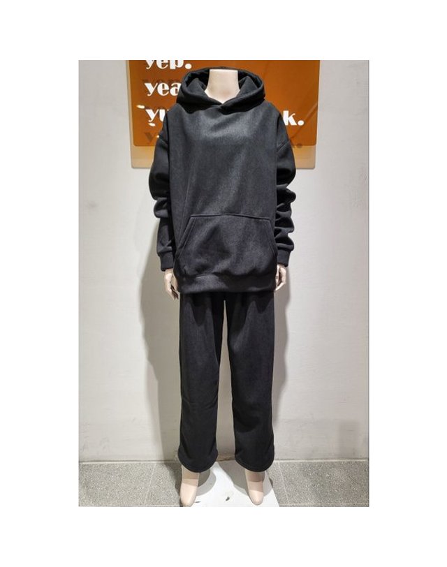 바인드 [갤러리아] [바인드]UNISEX 양털)골덴후드셋업 기모후드티세트(DNFW2-MTT011) 착용컷