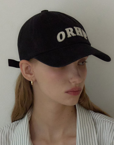 ORHP 빈티지 워시드 볼캡 - 블랙