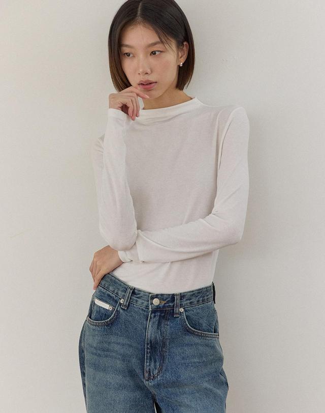 아워호프 [2PACK] 소프트 스트레치 하프넥 티셔츠 - 7color 착용컷