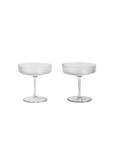 리플 샴페인잔 CLEAR 