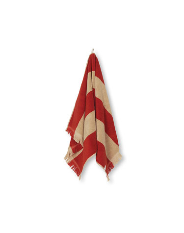 엘리 핸드 타월 LIGHT CAMEL/RED