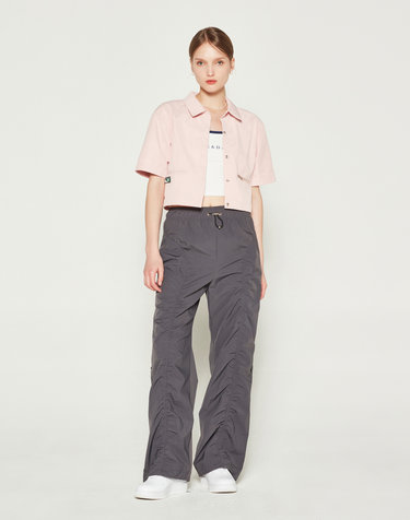 WOVEN SHIRRING PANTS (GRAY)