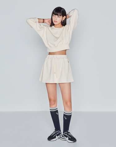 A-LINE SWEAT SKIRT (IVORY)