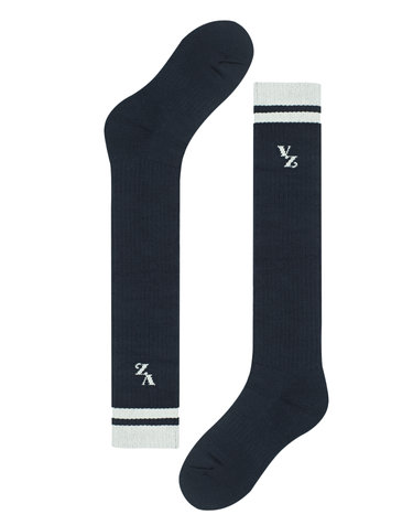 TWO LINE LONG SOCKS (NAVY)