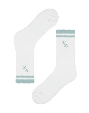 TWO LINE SOCKS (MINT)_MAN